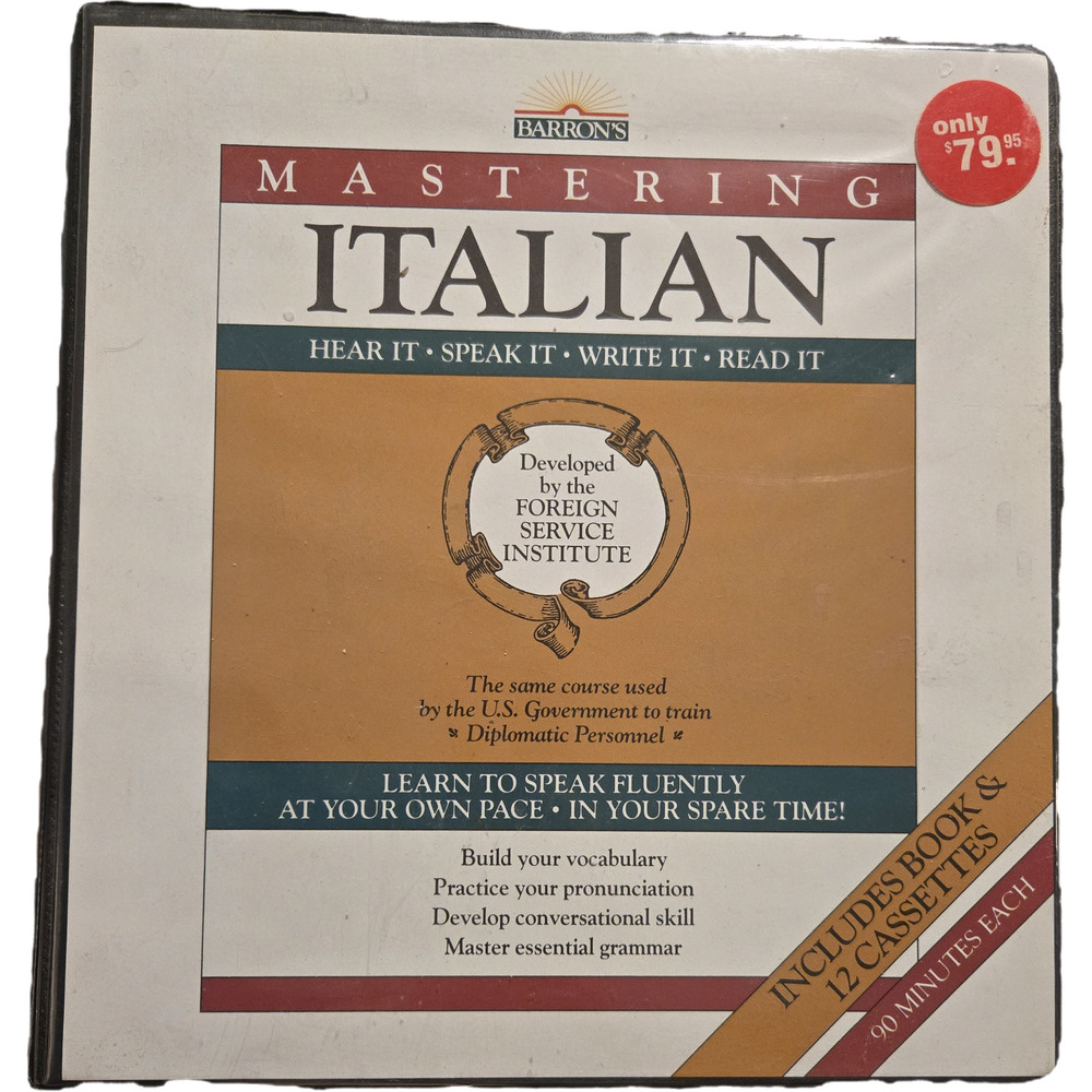 Barron's Mastering Italian Foreign Service Institute Language Course Cassette